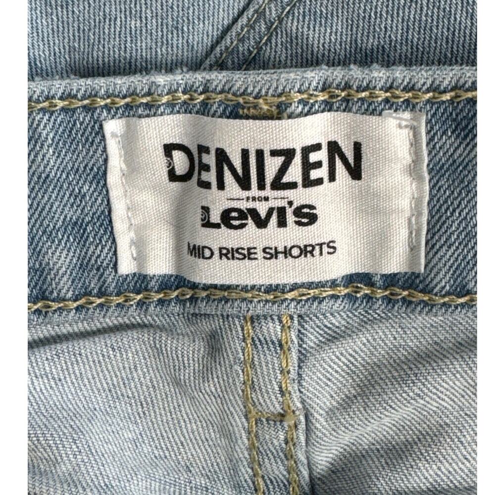 Denizen Levi's Womens Mid Rise Light Wash Jean Shorts Size 6/28 - Picture 3 of 9